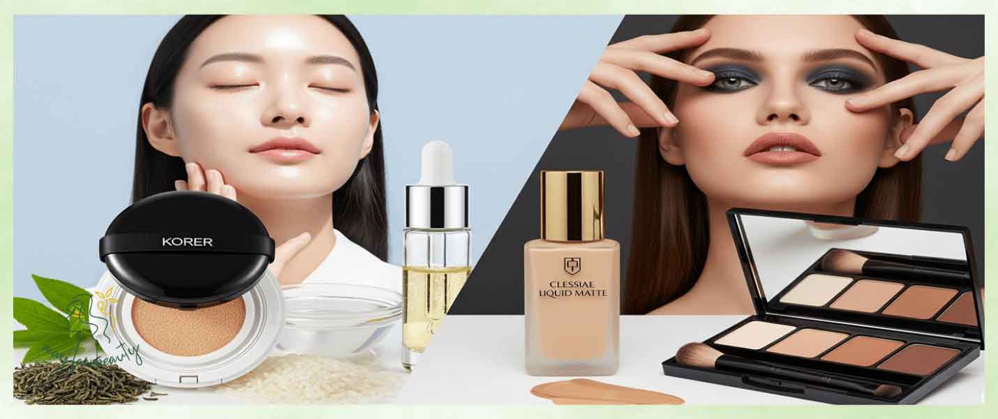 تفاوت بین کرم پودرهای کره‌ ای و اروپایی در زیبایی