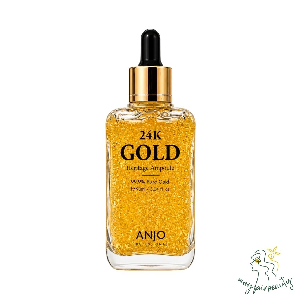 ANJO Professional 24K Gold Heritage Ampoule 90ml آمپول صورت و گردن طلای 24 عیار آنجو پروفشنال