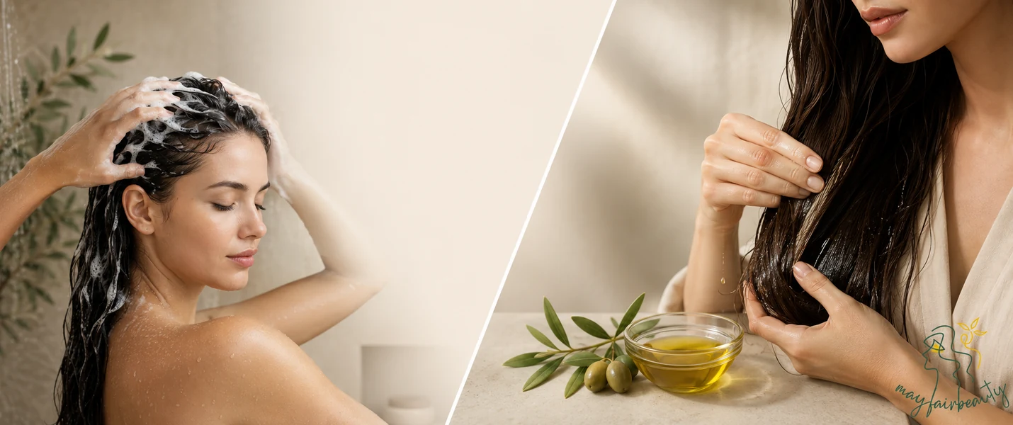 تفاوت شامپو زیتون با استفاده مستقیم از روغن زیتون برای مو