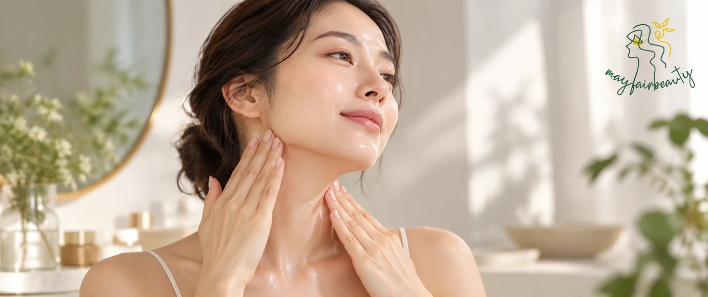 استفاده از کرم صورت روی گردن
